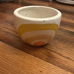 Anthropologie Pottery Rainbow Planter small bowl
